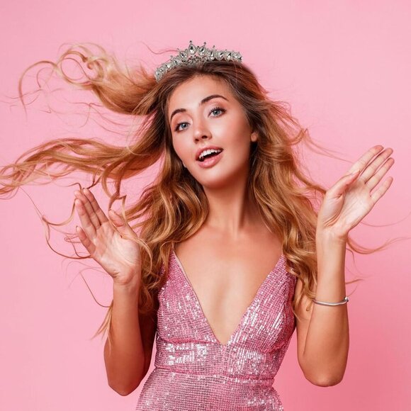 Women's Tiara-Crown for Henna Wedding Party | Glitter Hair Accessories for Brida - Picture 5 of 9